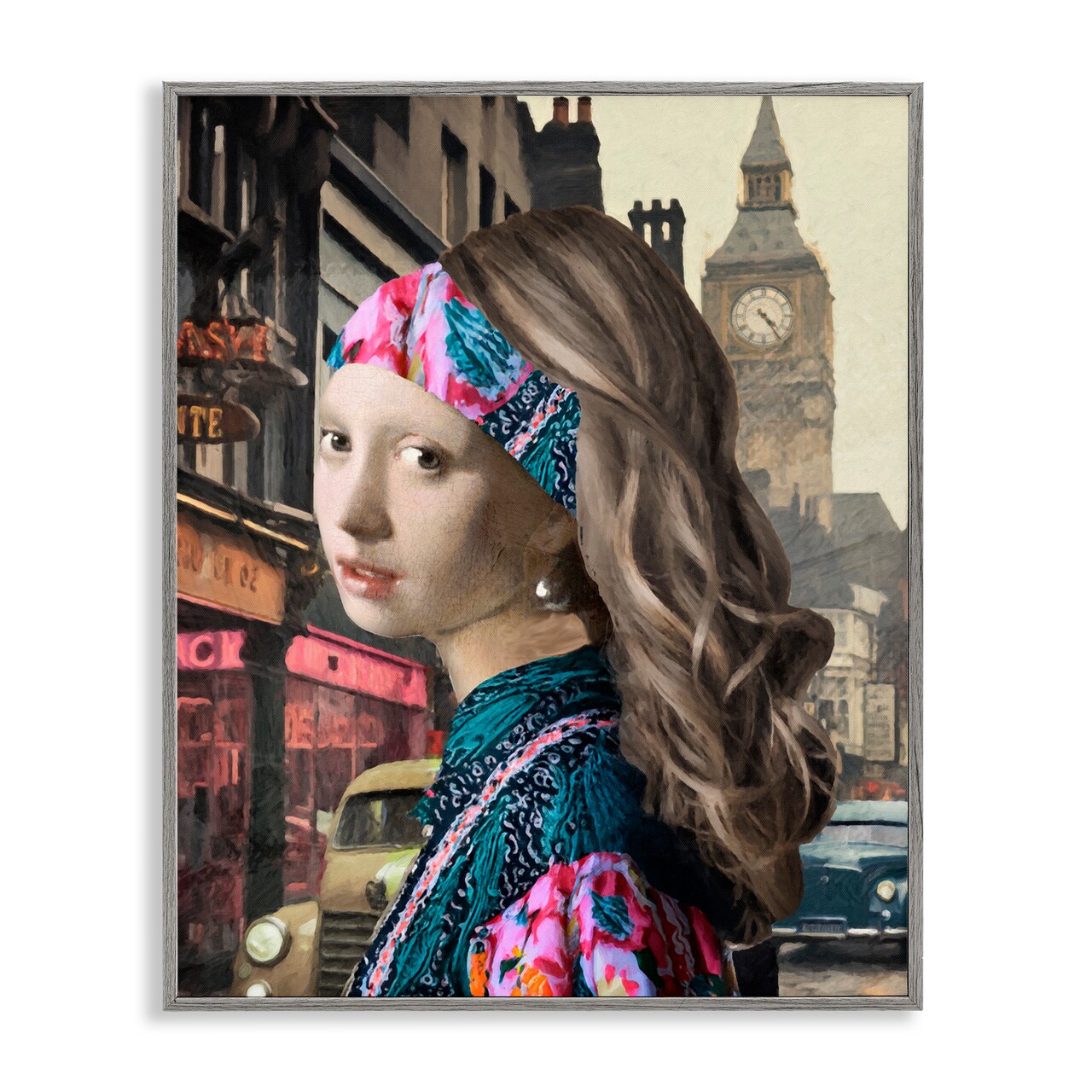 Stupell Industries Carnaby Street Remix Painting Framed Giclee, design by Sasha